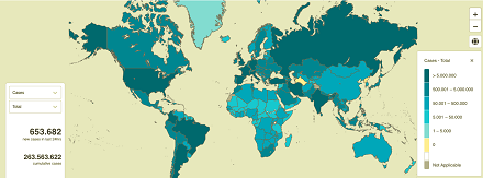 WHO (Weltkarte) Copyright https://covid19.who.int/ WHO (Weltkarte) Copyright https://covid19.who.int/